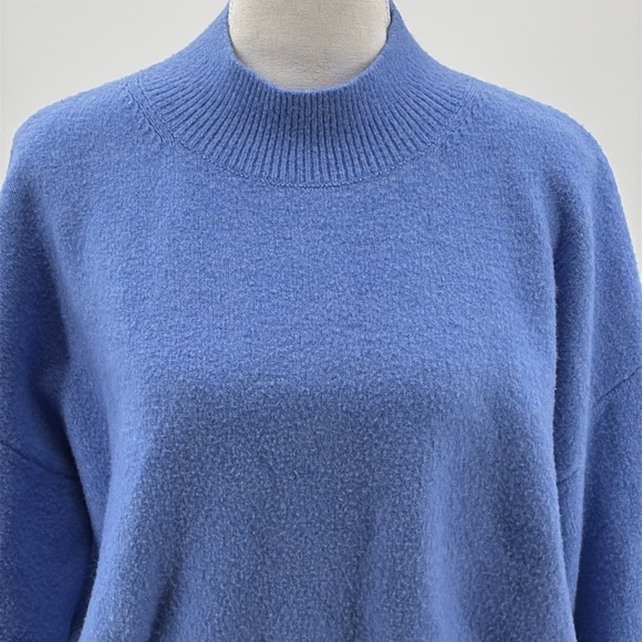 & Other Stories Wool Blend Mock Neck Crop Sweater in Light Blue - Medium - Picture 2 of 8